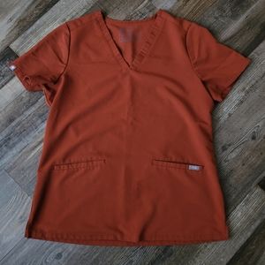 FIGS Rust Casma Scrub Top